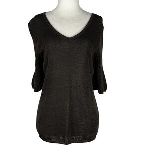 JOSEPHINE WOMEN'S  V-NECK‎ SHORT SLEEVE SWEATER